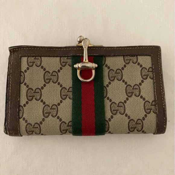 Gucci Bags Vintage Gucci Monogram Leather Wallet Poshmark
